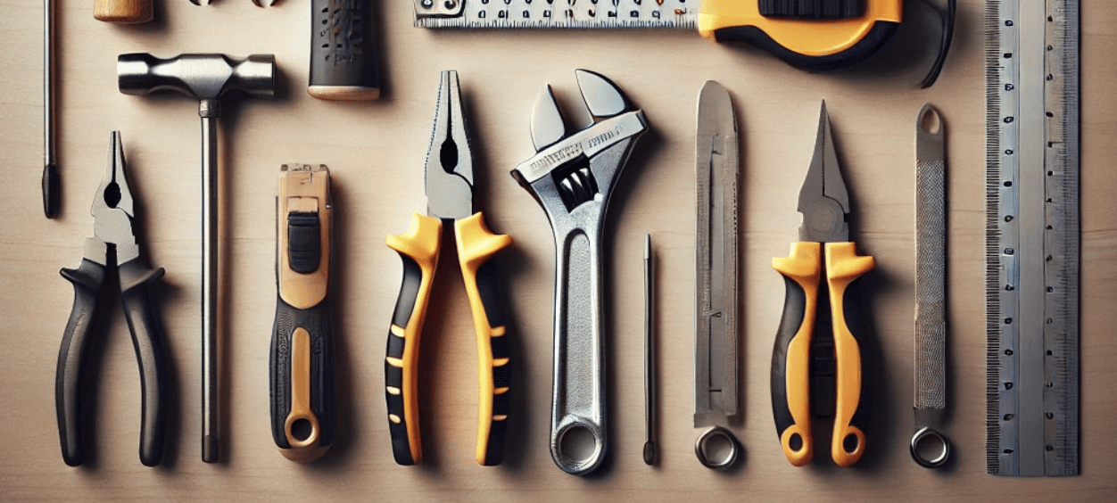 Featured image for ERG toolkit for new program leaders with a knolling image of tools.