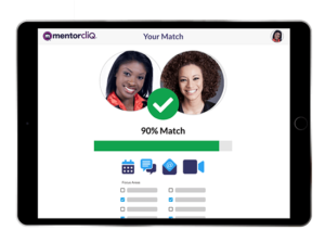 Image of mentor matching software on iPad