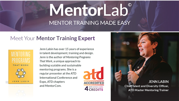 Image of MentorLab and Jenn Labin's book on mentoring programs and mentor training programs.