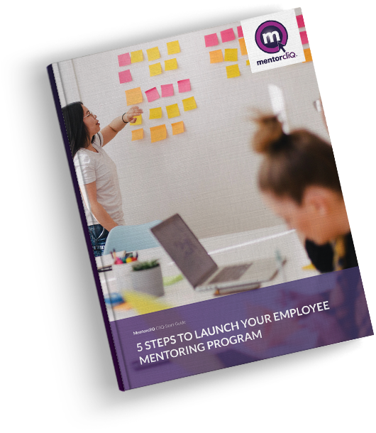 Mentorcliq's 5 steps to launch your employee mentoring program book.