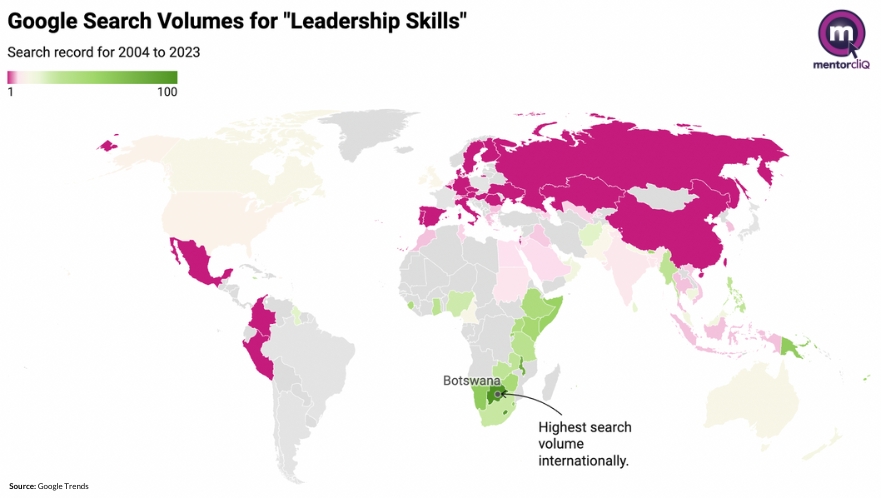 Leadership skills Google Trends search.