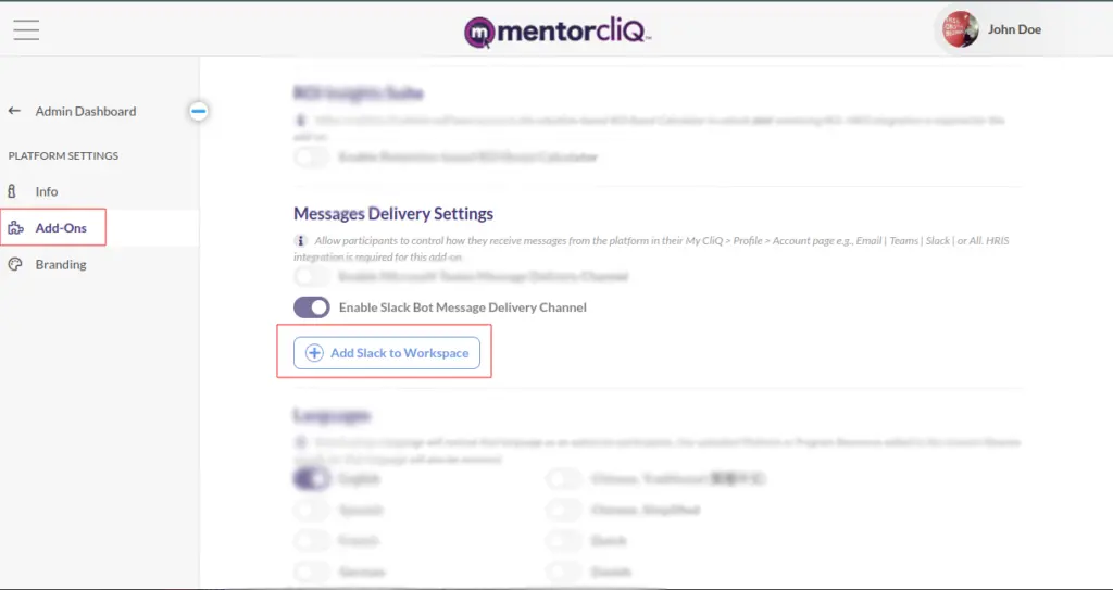 Integration for Slack 6 addons