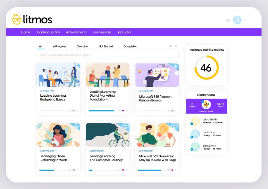 Top 10 eLearning Platforms for Scalable Employee Development 18 Litmos 1