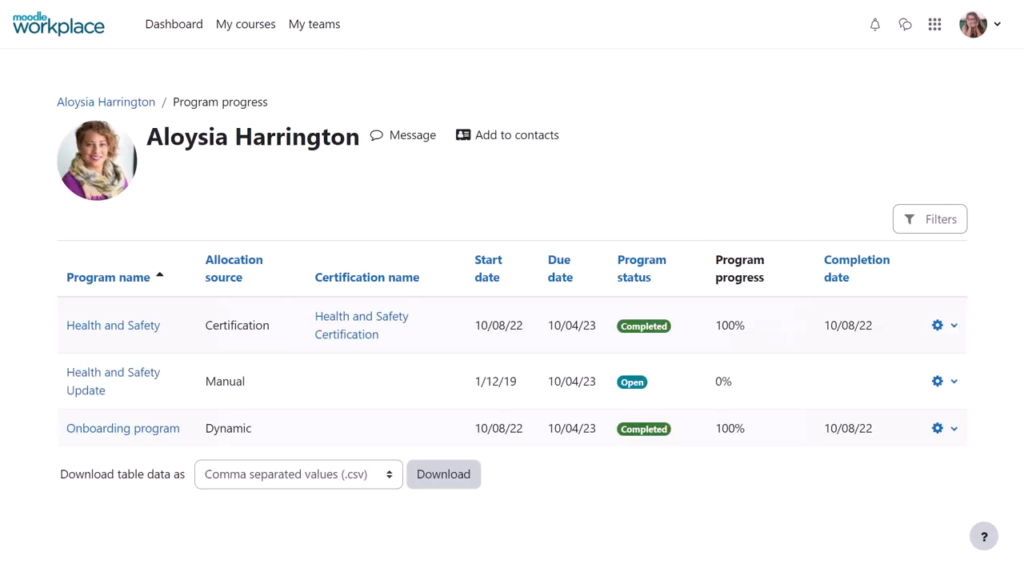 Top 10 Learning Management Systems for Employee Development 18 Moodle Workplace 2