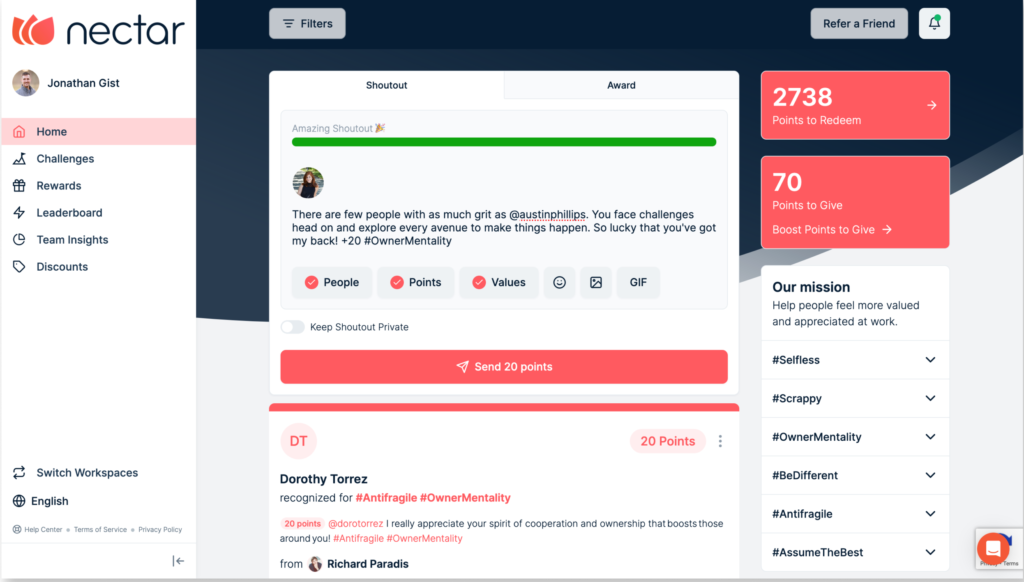 Top 12 Employee Recognition Software for Stronger Engagement 17 Nectar 1