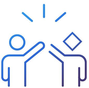 Icon 2 differnt users high 5